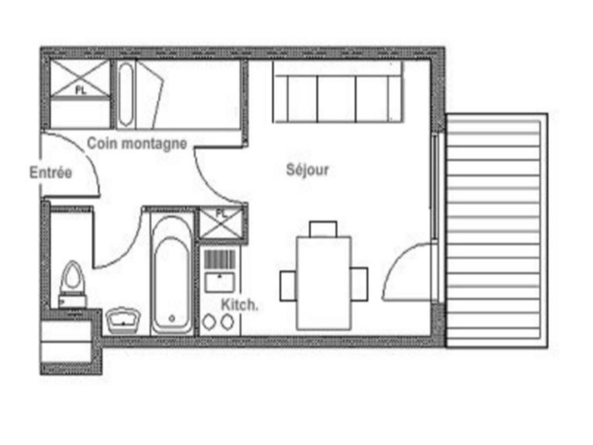 Appartamento Studio Les Menuires, 1 pièce, 3 personnes - FR-1-344-933 Saint-Martin-de-Belleville Esterno foto